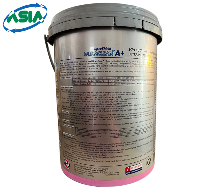SƠN NƯỚC NỘI THẤT SIÊU CAO CẤP SUPERSHIELD DURACLEAN A+