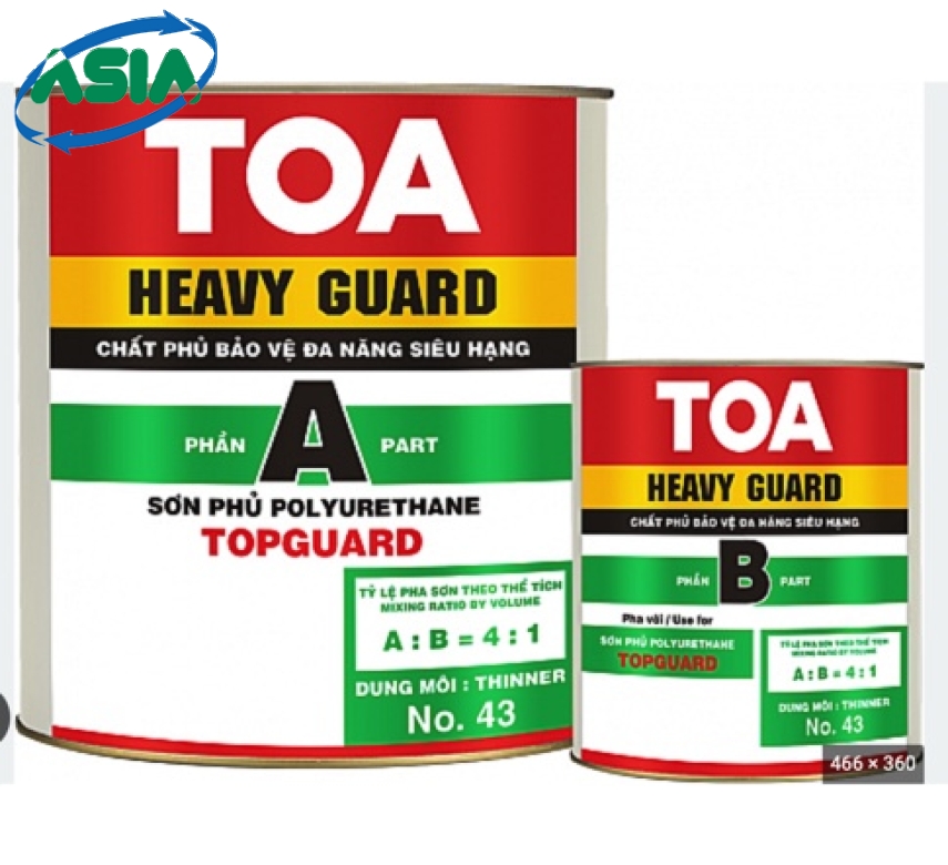SƠN PHỦ 2 THÀNH PHẦN TOA TOPGUARD - SƠN PHỦ ACRYLIC POLYURETHANE