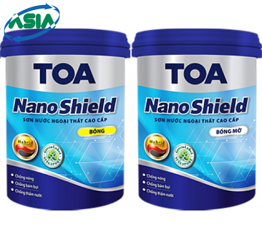 SƠN NƯỚC NGOẠI THẤT CAO CẤP TOA NANOSHIELD BÓNG & MỜ